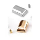 Cipzár végzáró + csavar, arany vagy ezüst színben. Szélesség: 9 mm Méretek: 10 x 16 mm Súly: 2 g 10 db / csomag 