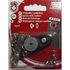 Ringli karika 4 mm fekete színű  házilag beüthető kézi aparáttal KIN Lord 20 db-os, 