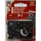 Ringli karika 7 mm házilag beüthető kézi aparáttal fekete, KIN Lord  20 db-os,