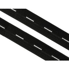 Gomblyukas gumi, 20 mm széles, fekete vagy fehér 