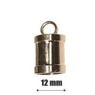 Zsinórvégződés záró elem akaszófüllel, 12 mm-es kötélhez.  ( 2 db/csomag)