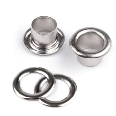   Ringli karika 8 mm, vas alapú, 8 mm magas, ezüst színű. 100 pár/ csomag  (8x8x14mm) "hosszú lábú"