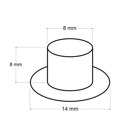 Ringli karika 8 mm, vas alapú, 8 mm magas, ezüst színű. 100 pár/ csomag  (8x8x14mm) "hosszú lábú"