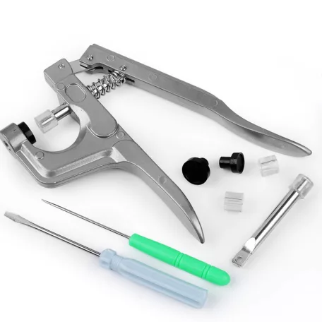Műanyag patenthez beütő szerszám+ mix patentek. 20-as patent (12,7 mm) 15 színben 10 párban/szín