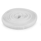 Kétoldalas tépőzár, 10 mm széles, fehér kötegelő, alacsony profilú (puha) 5 méter/tekercs. ( kis kiszerelés)