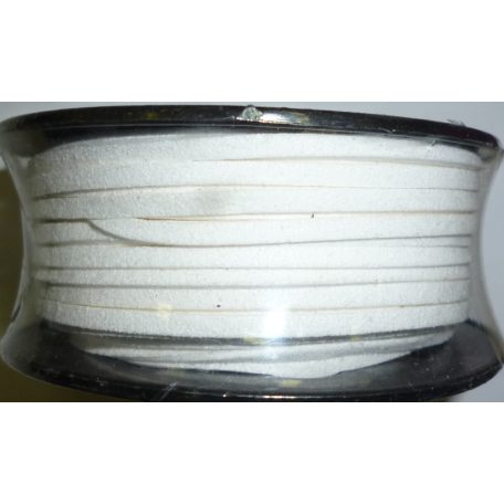 Velúrbőr szál, 3 mm x 2 mm szögletes, ecobőr nem fényezett, többféle színben;  30 méter/orsó 