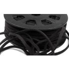 Velúrbőr szál, 3 mm x 2 mm szögletes, ecobőr nem fényezett, többféle színben;  30 méter/orsó 