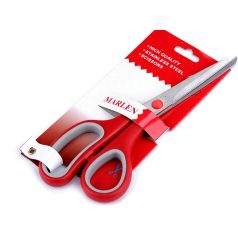   Szabóolló mikrofogas 21 cm, műanyag nyéllel. MARLEN: pontos vágás. 8"-os. Rozsdamentes. Csúcs minőség.