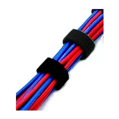   Kétoldalas tépőzár, 10 mm széles, fekete kötegelő, alacsony profilú (puha) 5 méter/tekercs. ( kis kiszerelés)