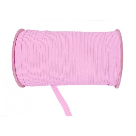 Színes gumipertli 7 mm  világos rózsaszín színben  (5 méter)