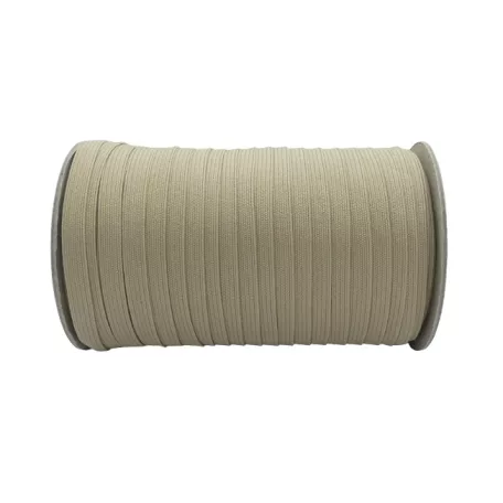 Színes gumipertli 7 mm  világos barna (5 méter)