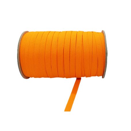 Színes gumipertli 7 mm  narancssárga színben (5 méter)