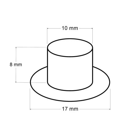 Ringli karika 10 mm, vas alapú, nikkel színű 8 mm magas, ömlesztett. (100 pár/csomag) "hosszú lábú"
