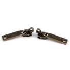 Cipzárkocsi No.7-es cipzárhoz, hosszú füles cipzárkocsi, kis lakat is belerakható.  1 pár , antik színű . Táska cipzárkocsi.