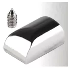 Cipzár végzáró + csavar, elegáns. 15x10x5mm. Ezüst színű fényes. (5 db-tól)