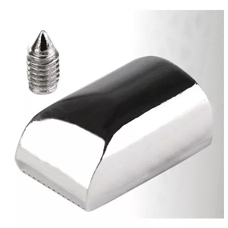 Cipzár végzáró + csavar, elegáns. 15x10x5mm. Ezüst színű fényes. (5 db-tól)