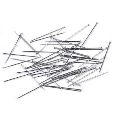 Acél gombostű 26 mm  x 0,5 mm-es, rozsdamentes. Kb. 440 db/doboz  PERFECT .Vékony Patchwork technikára alkalmas tű. 