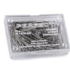 Acél gombostű 26 mm  x 0,5 mm-es, rozsdamentes. Kb. 440 db/doboz  PERFECT .Vékony Patchwork technikára alkalmas tű. 