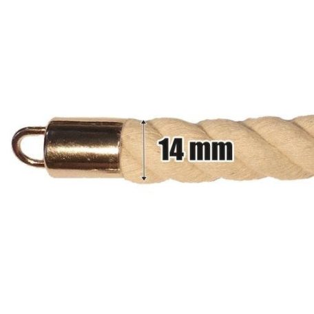 Zsinórvég 14 mm-es záró elem ezüst színű akaszófüllel, kötélhez.  ( 2 db/csomag)