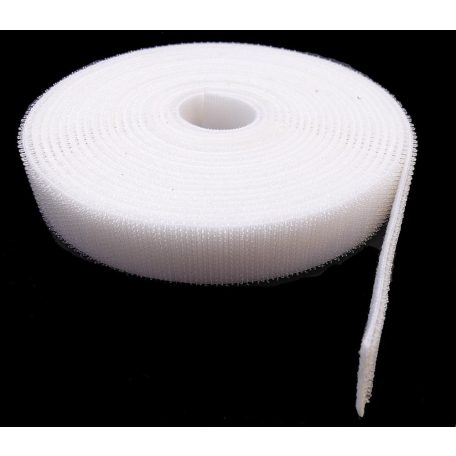 Kétoldalas tépőzár, kötegelő, 20 mm x 25 méter. Fekete vagy fehér színben. ( Nagy kiszerelés) 