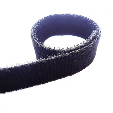 Kétoldalas tépőzár, kötegelő, 20 mm x 25 méter. Fekete vagy fehér színben. ( Nagy kiszerelés) 