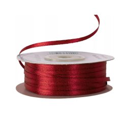   Szatén szalag 3 mm-es, Burgundy bordó színben  kód: 3091 (91,44 m/orsó )