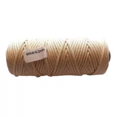 Gyertyabél 2 mm, pamut zsinór hengeres. ( 50 méter/orsó)